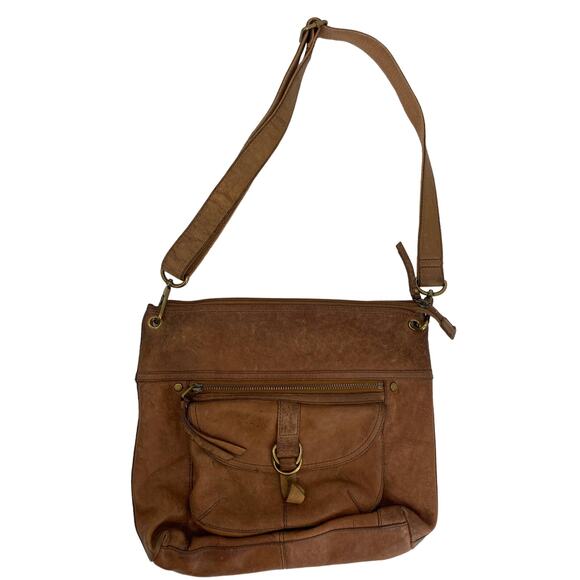 Handbags - Fossil long live vintage 1954 brown LEATHER CROSS BODY PURSE SHOULDER handbag